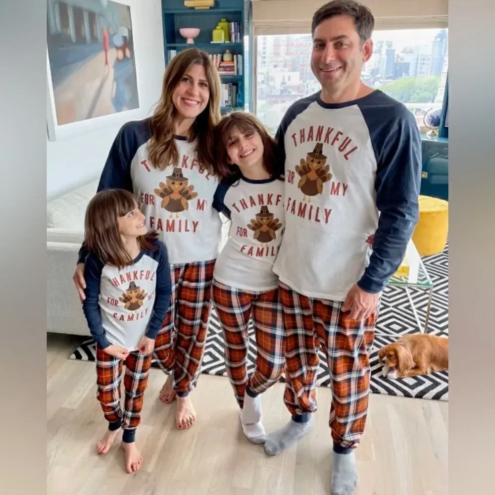 PJ Kids Thankful for my Family cotton pj set sz 5T